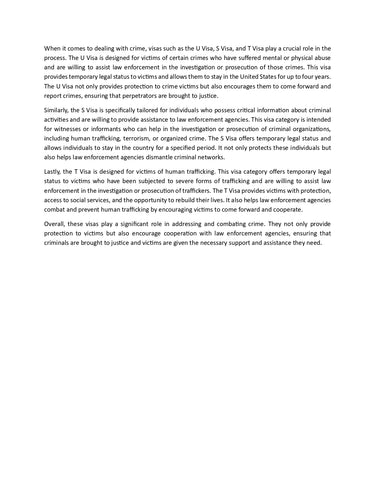 Visas dealing with Crimes: U, S & T-Visa Training Course Access